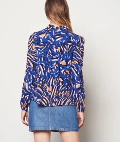 Etam Printed Blouse MARINEIMPFD Discount