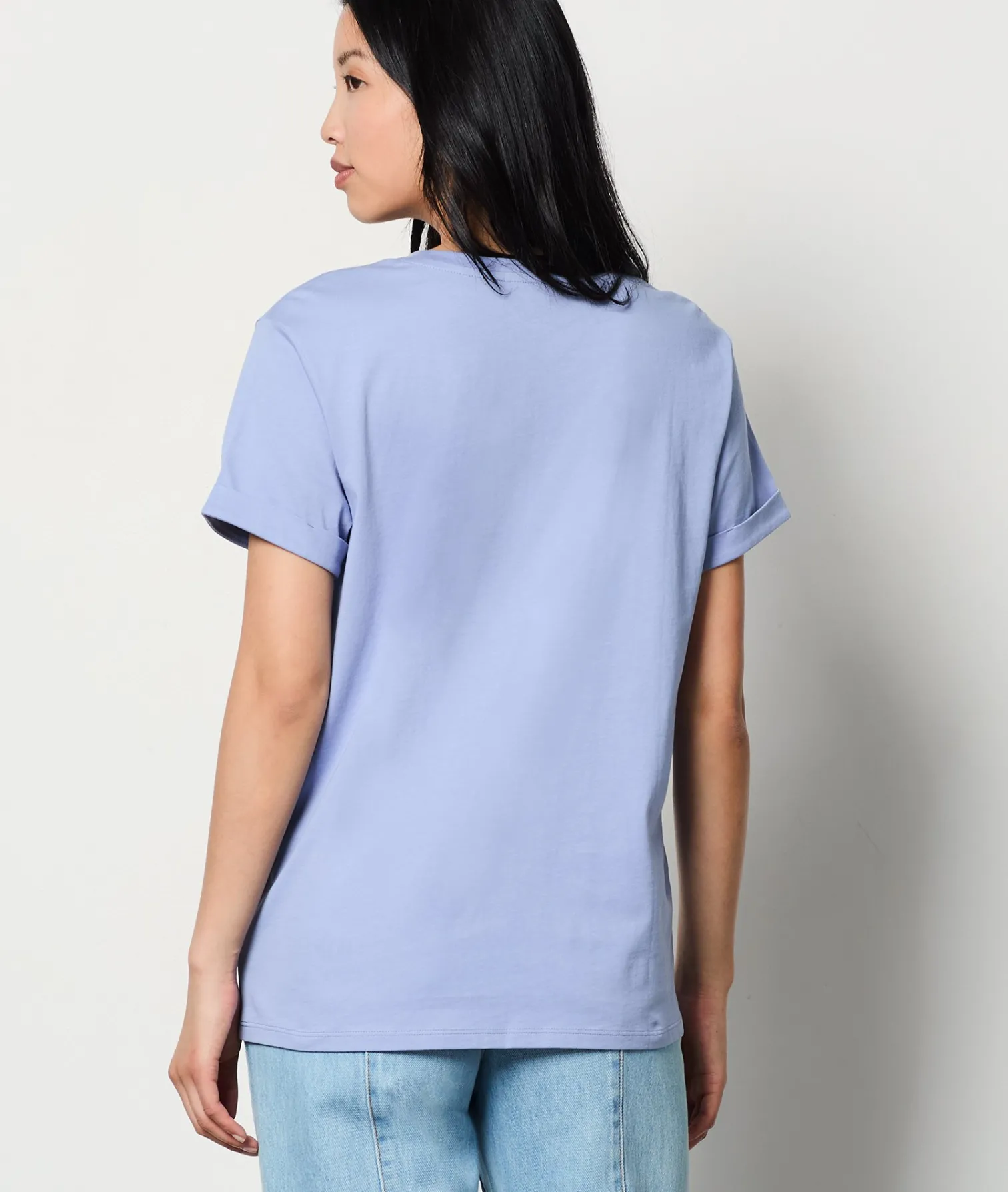 Etam Printed T-shirt "Excuse my French" in cotton BLUE Cheap