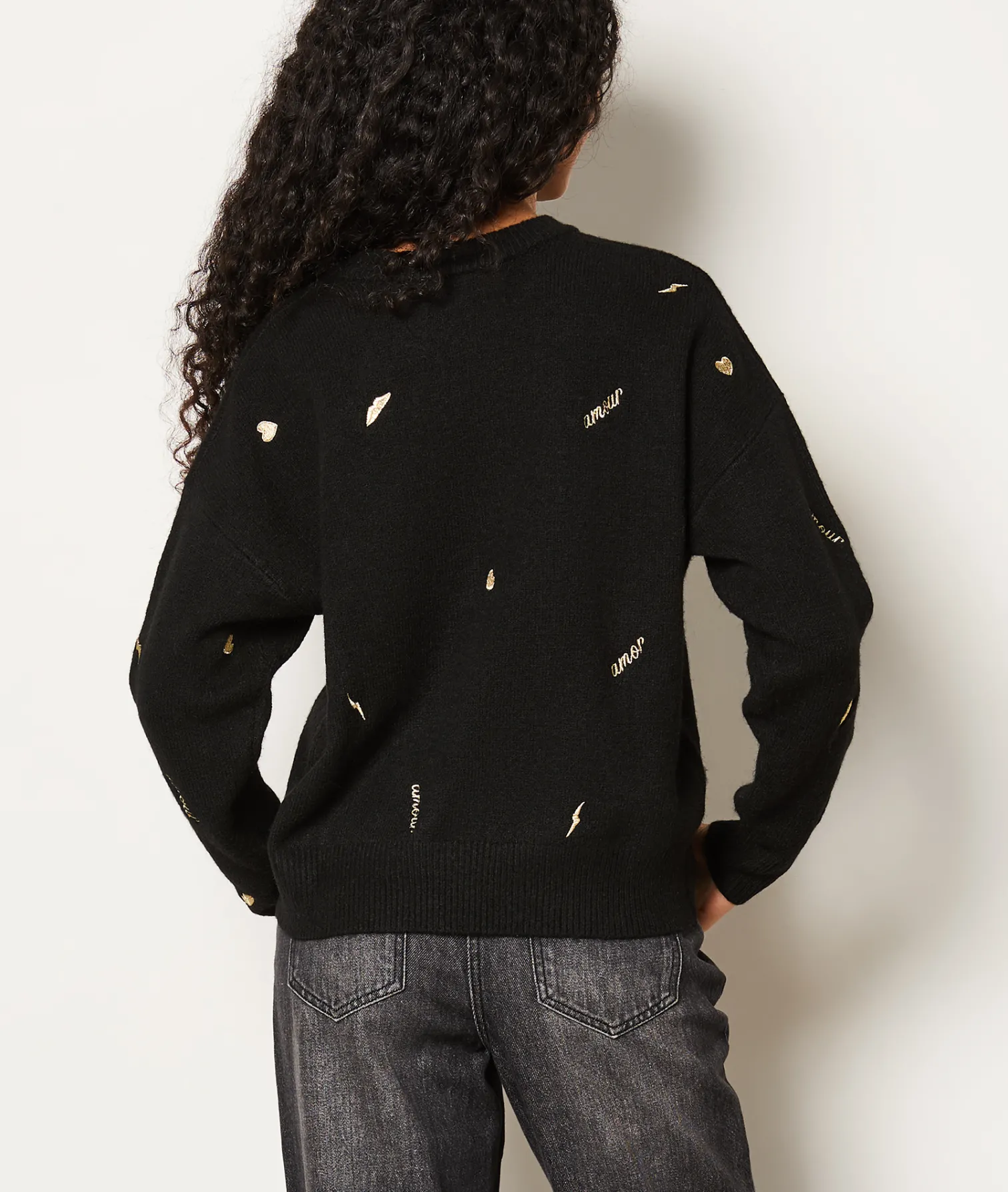Etam Pull à imprimé dorée NOIR Store