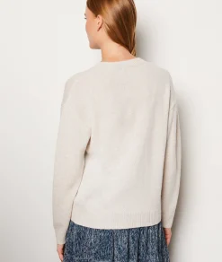 Etam Pull cachemire à paillettes ECRU Outlet