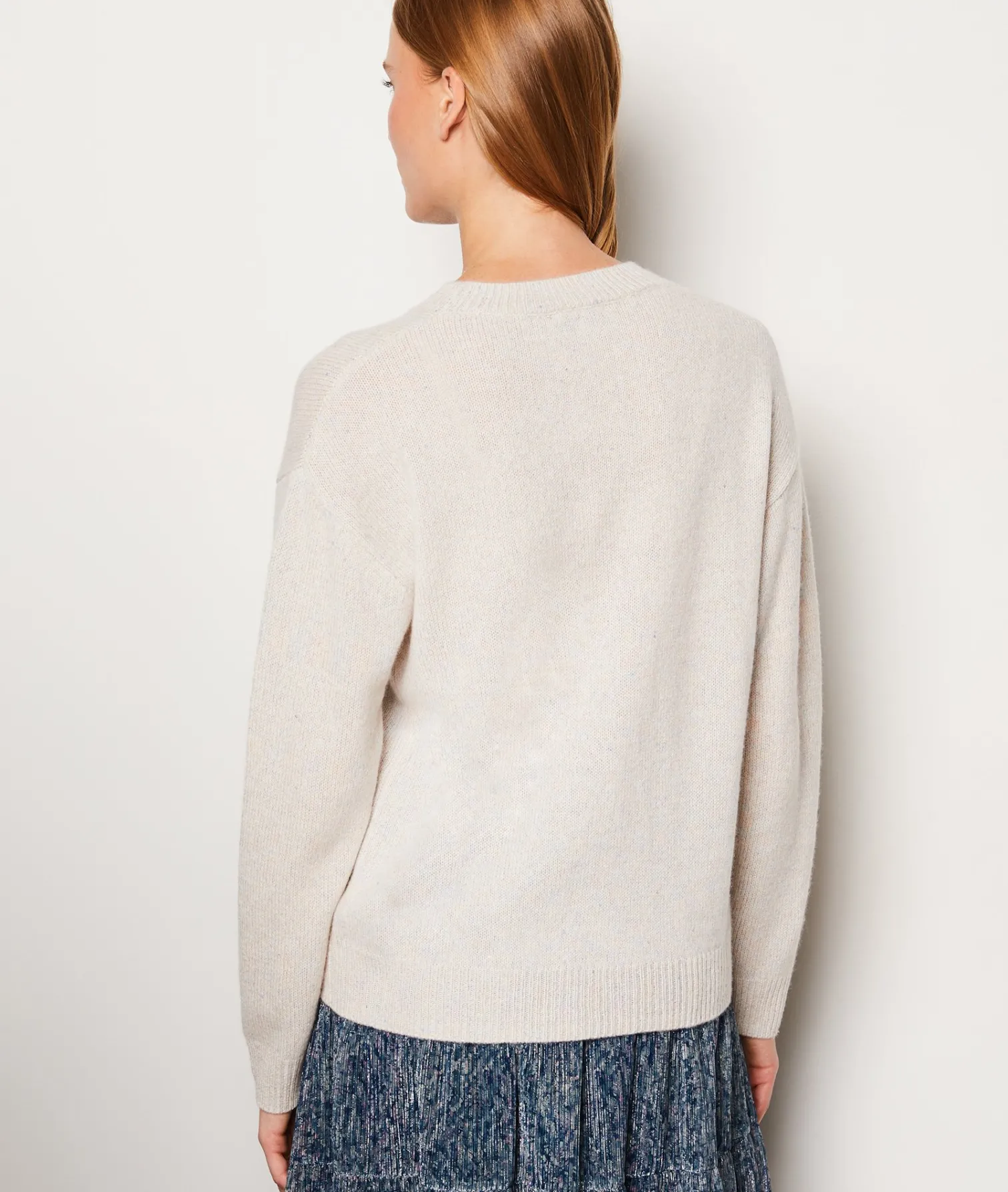 Etam Pull cachemire à paillettes ECRU Outlet