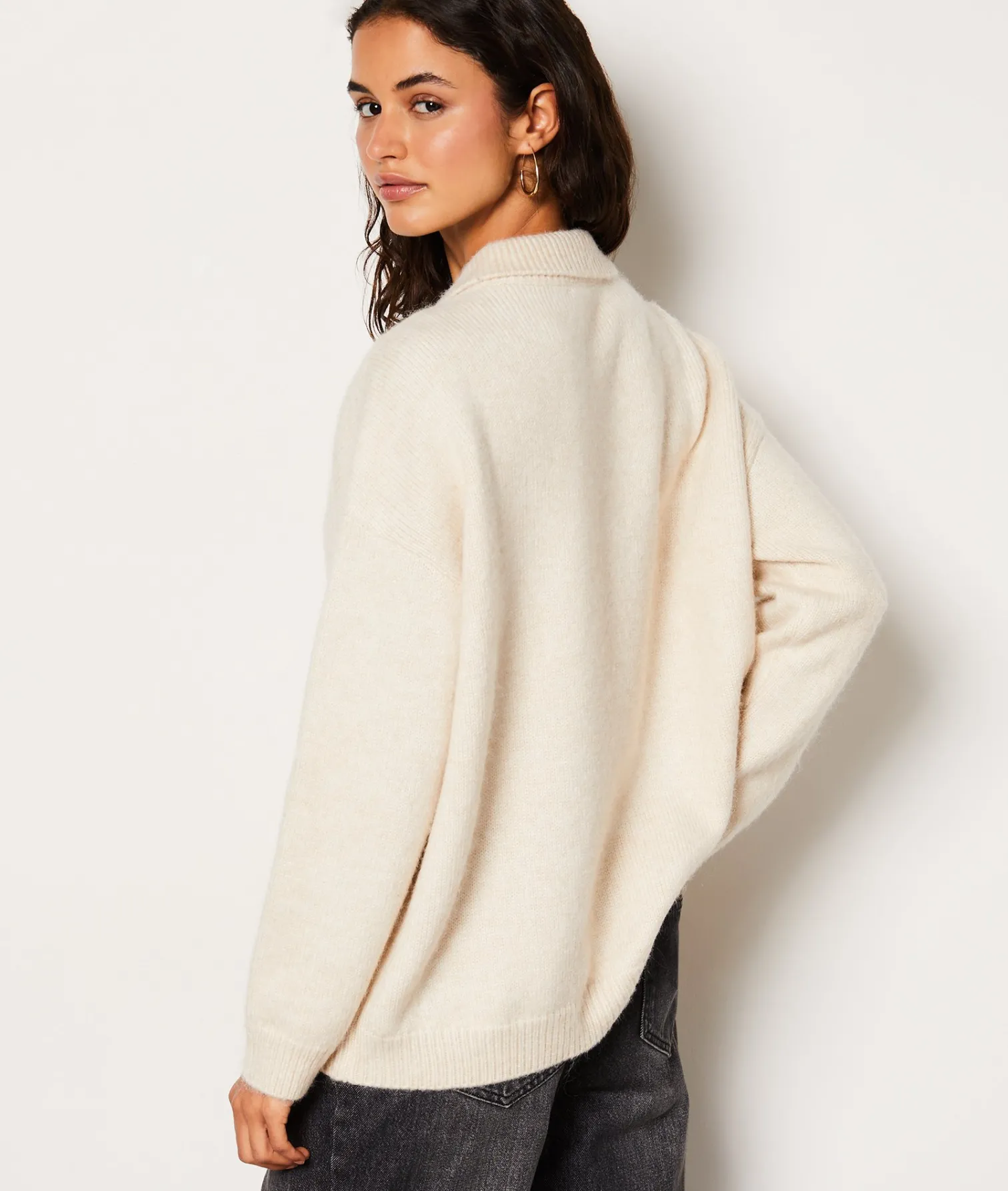 Etam Pull col boutonné ECRU Discount