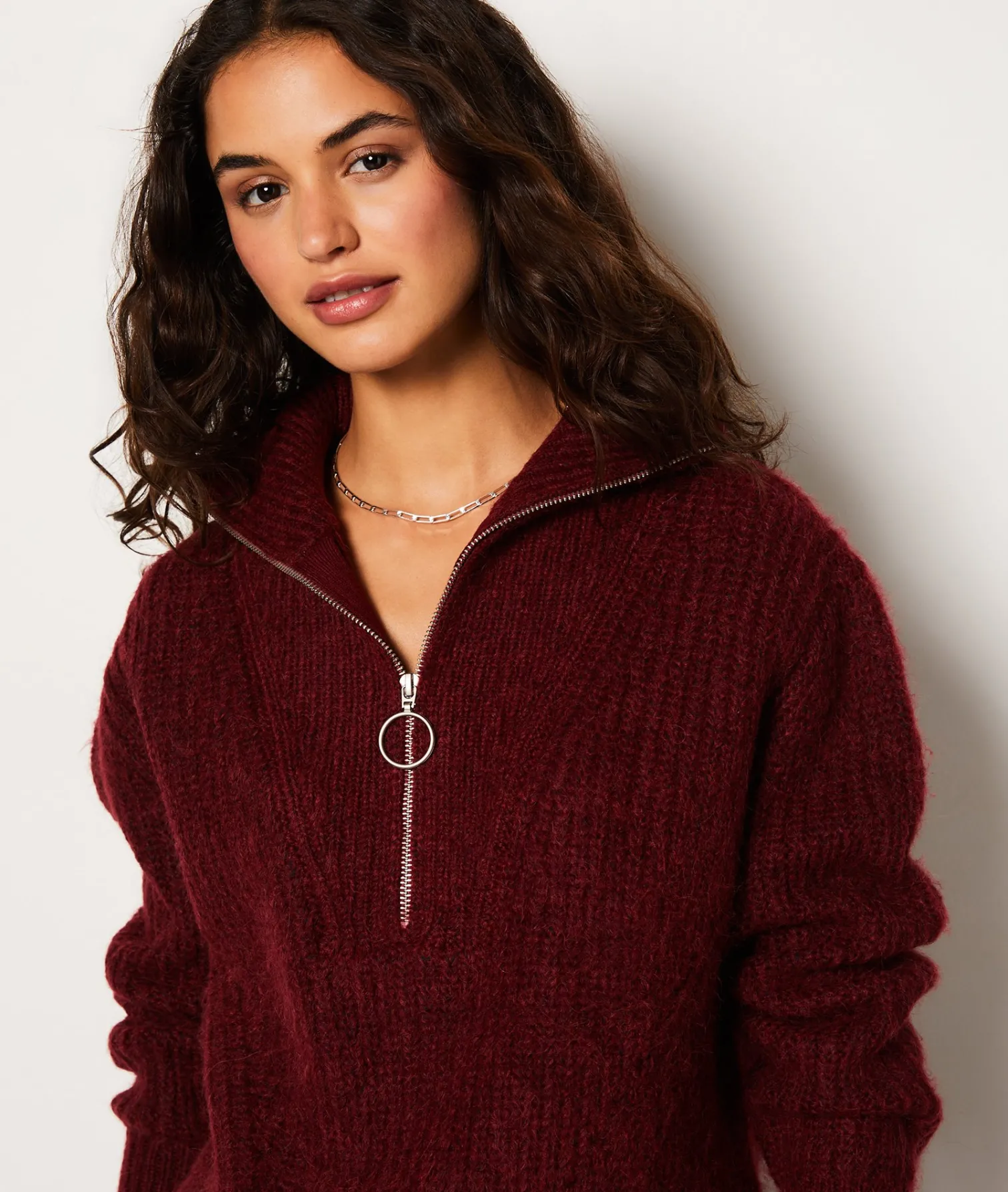 Etam Pull col camionneur ROUGE Hot
