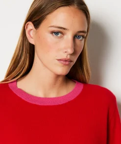 Etam Pull col rond ROUGE New
