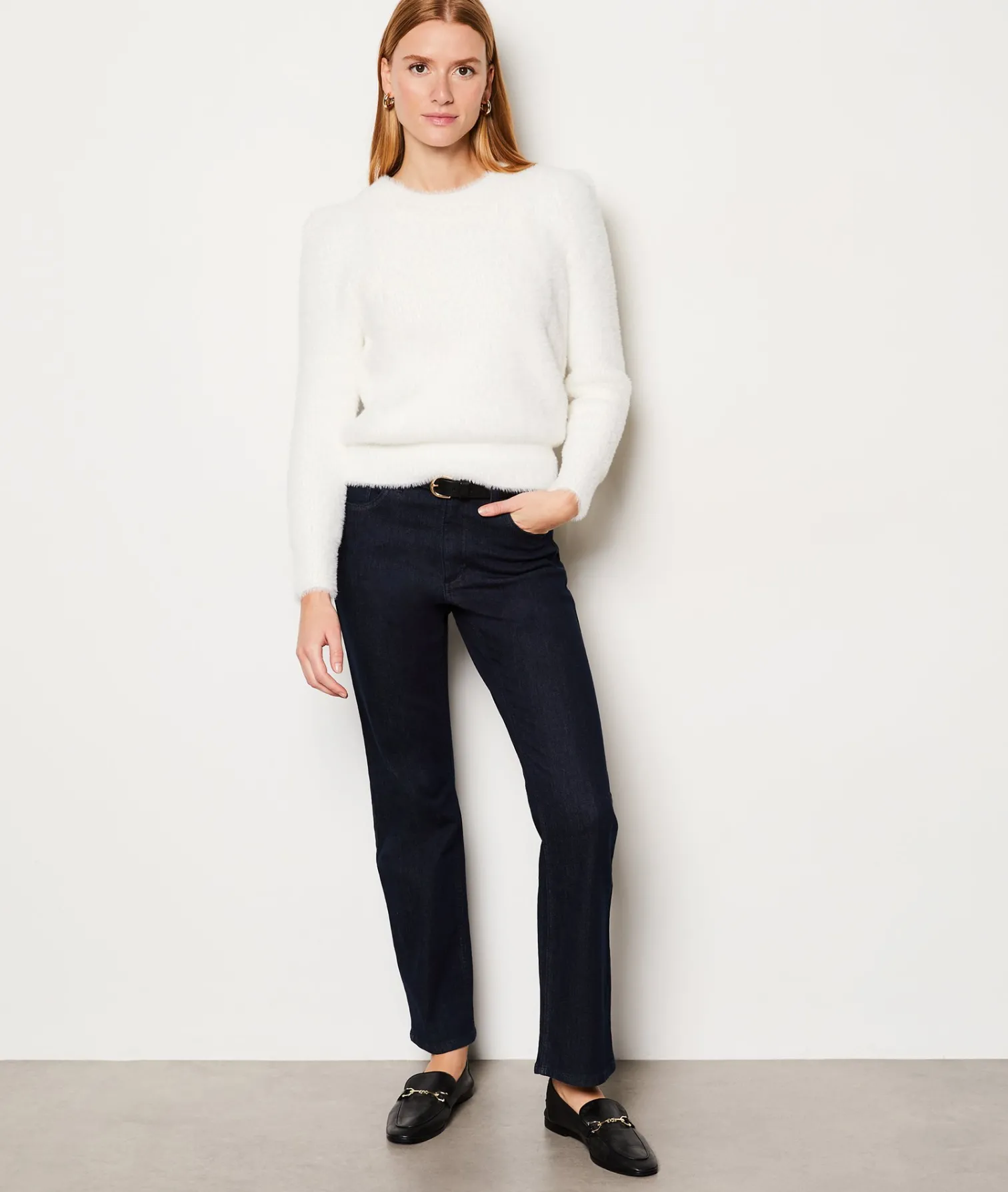 Etam Pull col rond ECRU Best Sale