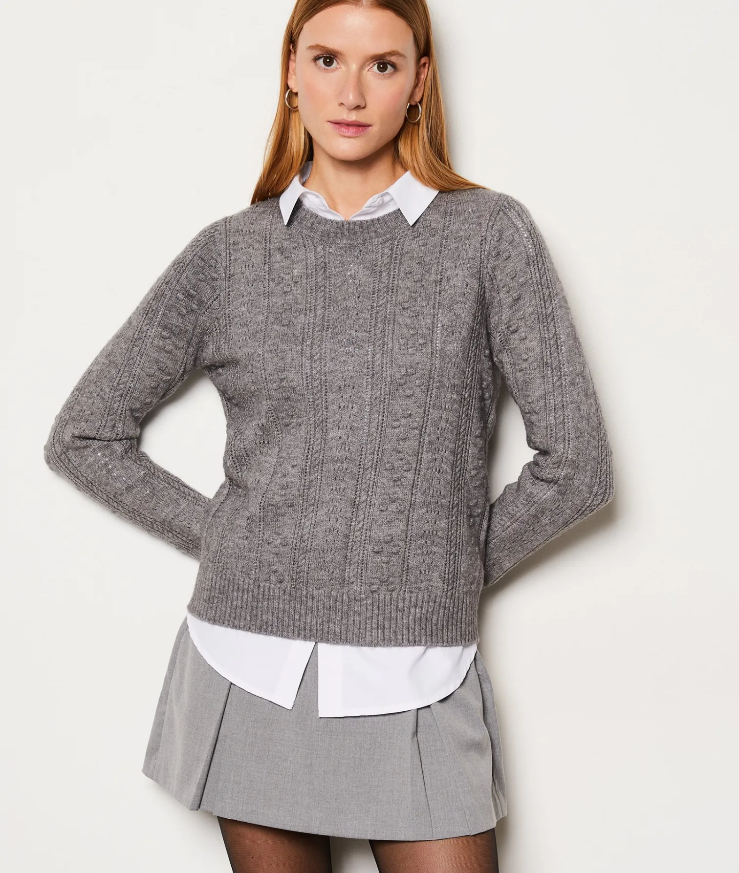 Etam Pull col rond GRIS Cheap