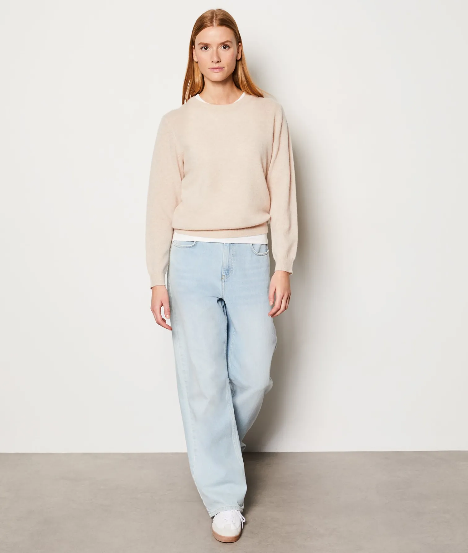 Etam Pull col rond cachemire BEIGE Discount