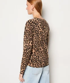 Etam Pull col rond cachemire léopard MARRON Outlet
