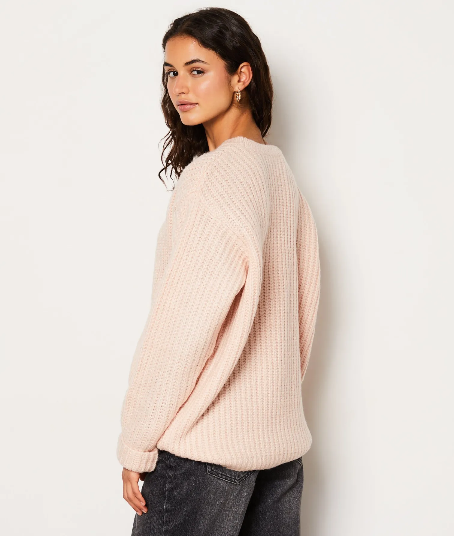 Etam Pull col rond en maille ROSEPOUDRE Best Sale