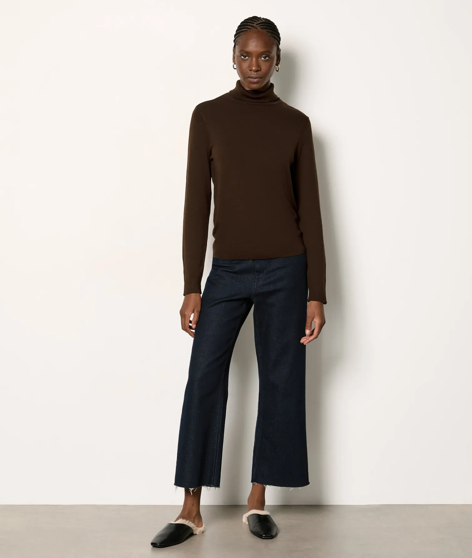 Etam Pull col roulé MARRON Shop