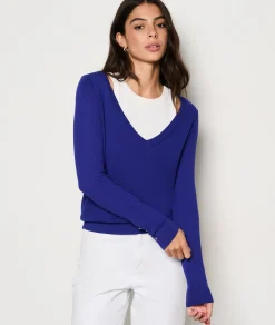 Etam Pull col V VIOLET Store