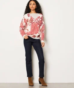 Etam Pull col V à motifs fleuris MULTICOLORE Clearance