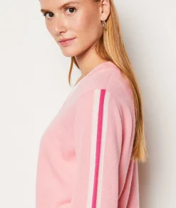 Etam Pull col V cachemire patch CORAIL Outlet