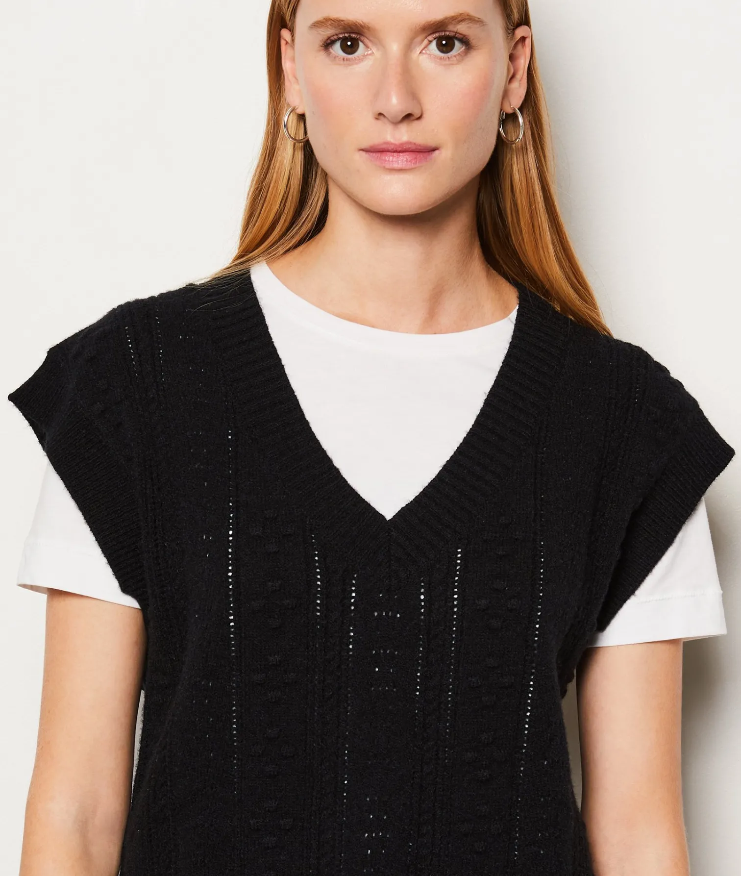 Etam Pull col V sans manches NOIR Cheap
