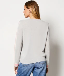 Etam Pull en 100% cachemire avec détails sur les manches GRISCLAIR Store