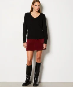 Etam Pull en 100% cachemire col V NOIR Discount