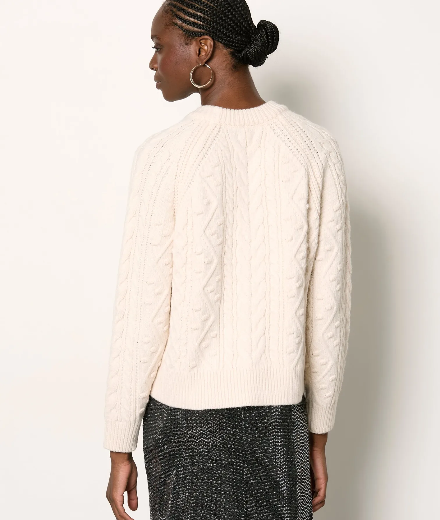 Etam Pull en maille torsadée ECRU New