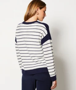 Etam Pull marinière en cachemire IMPFDBLANC Outlet