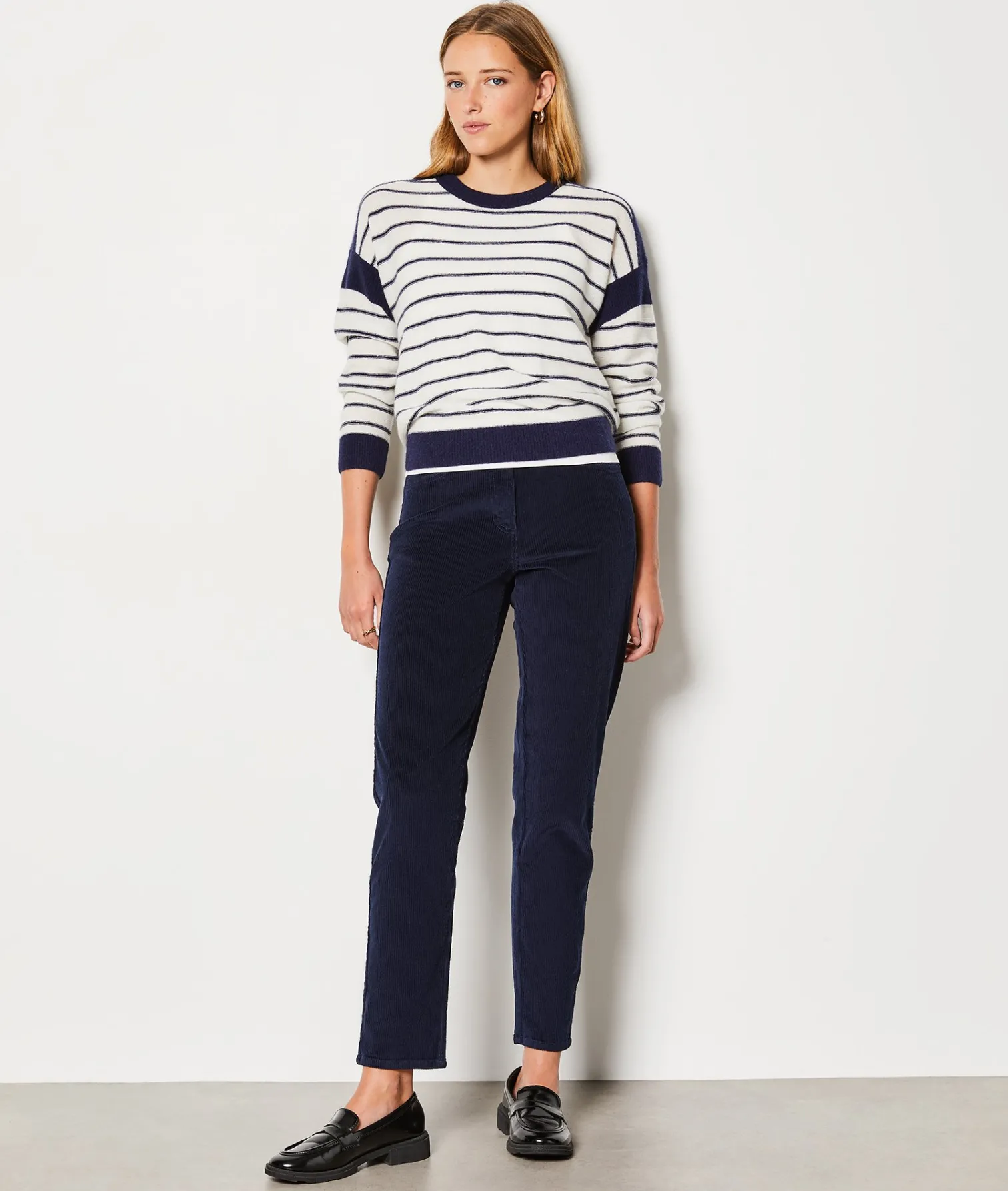 Etam Pull marinière en cachemire IMPFDBLANC Outlet