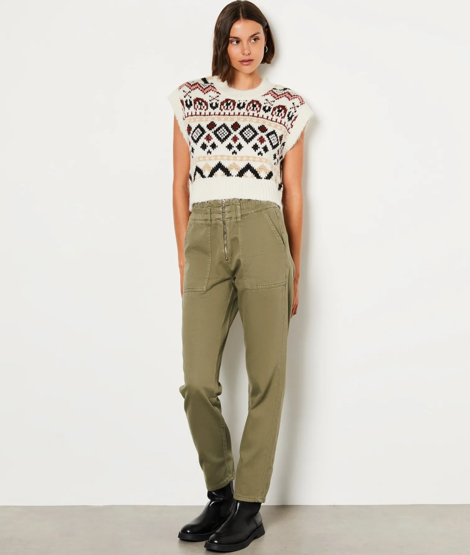 Etam Pull sans manches à motifs ECRU Discount