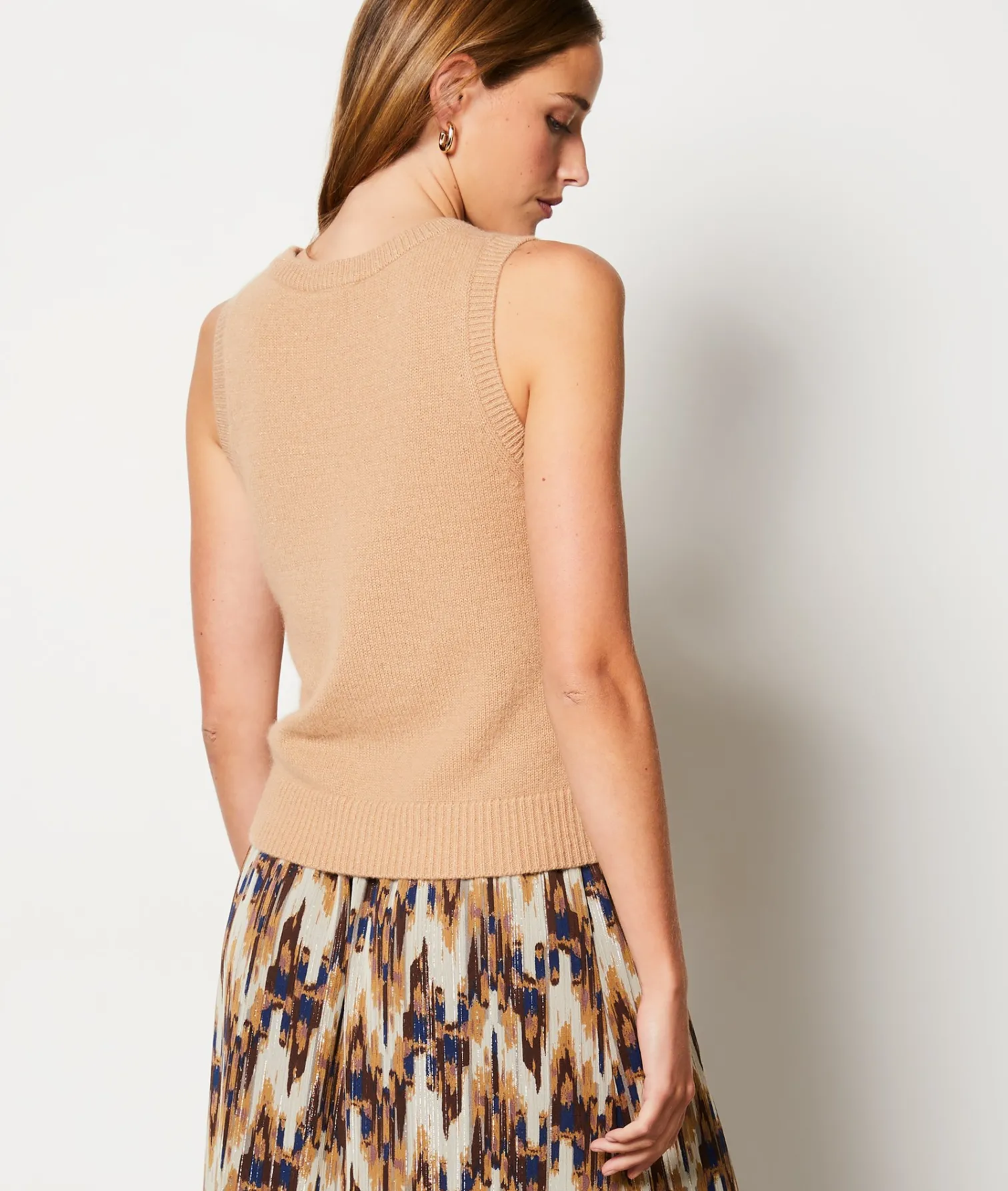 Etam Pull sans manches col V 100% cachemire DUNE Best Sale