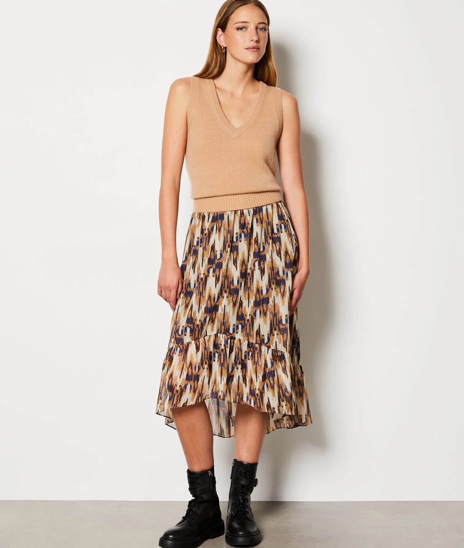Etam Pull sans manches col V 100% cachemire DUNE Best Sale