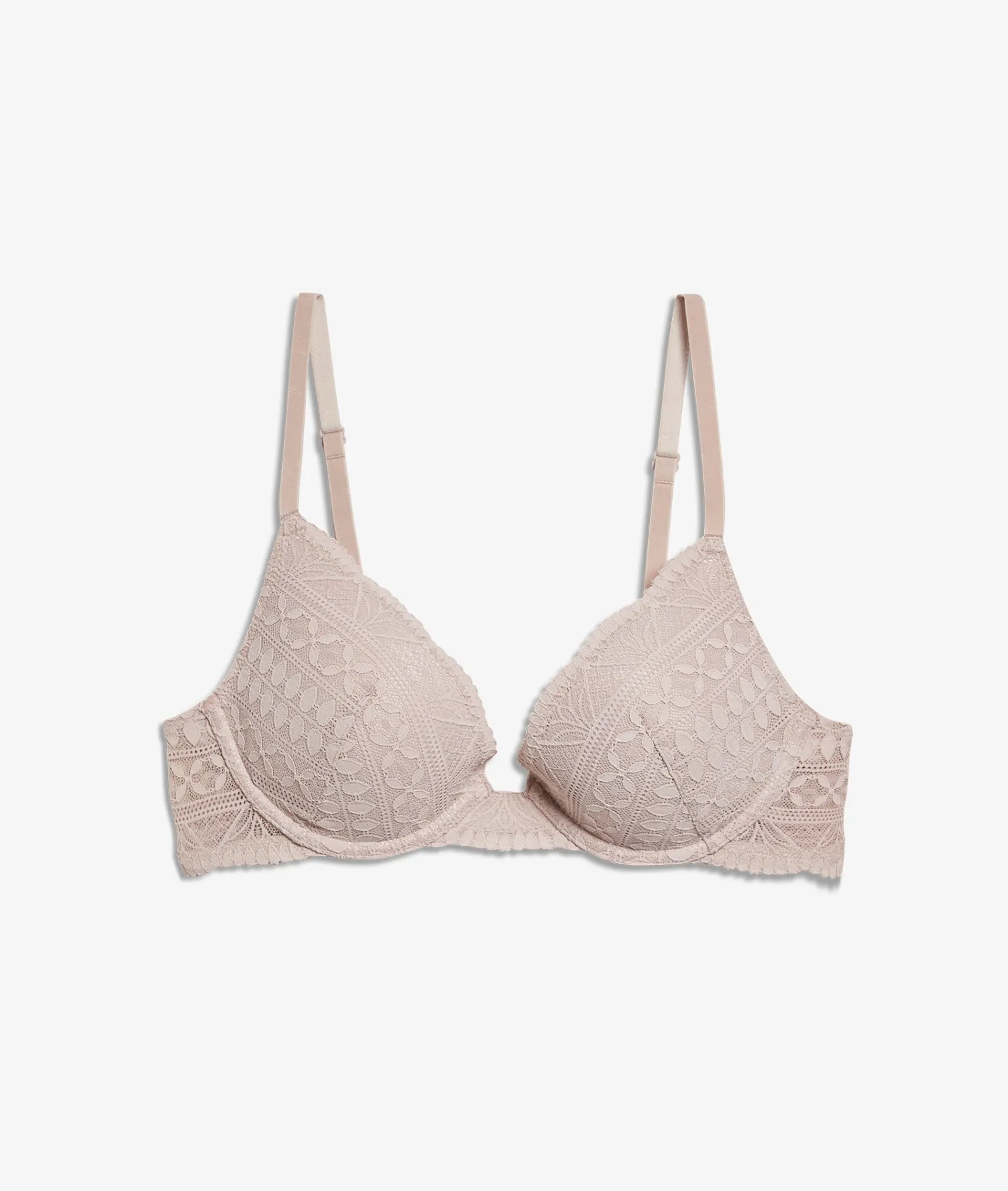 Etam Push-up Bra N.2 - The Plunge TAUPE Cheap