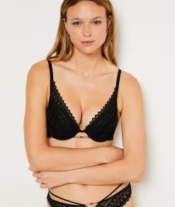 Etam Push-up Bra N.2 - The Plunge BLACK Fashion