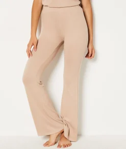 Etam Pyjama trousers with a flared cut BEIGE New