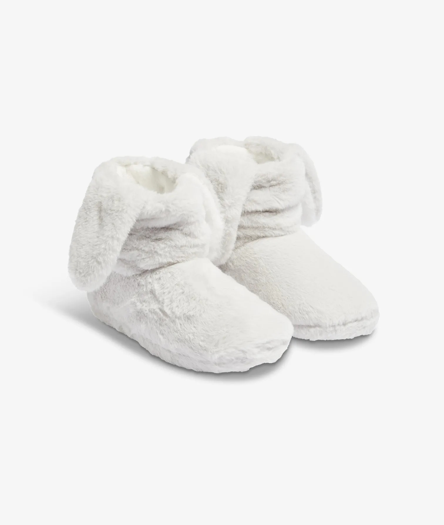 Etam Rabbit Fur Ankle Boot Slippers LIGHTGREY Cheap