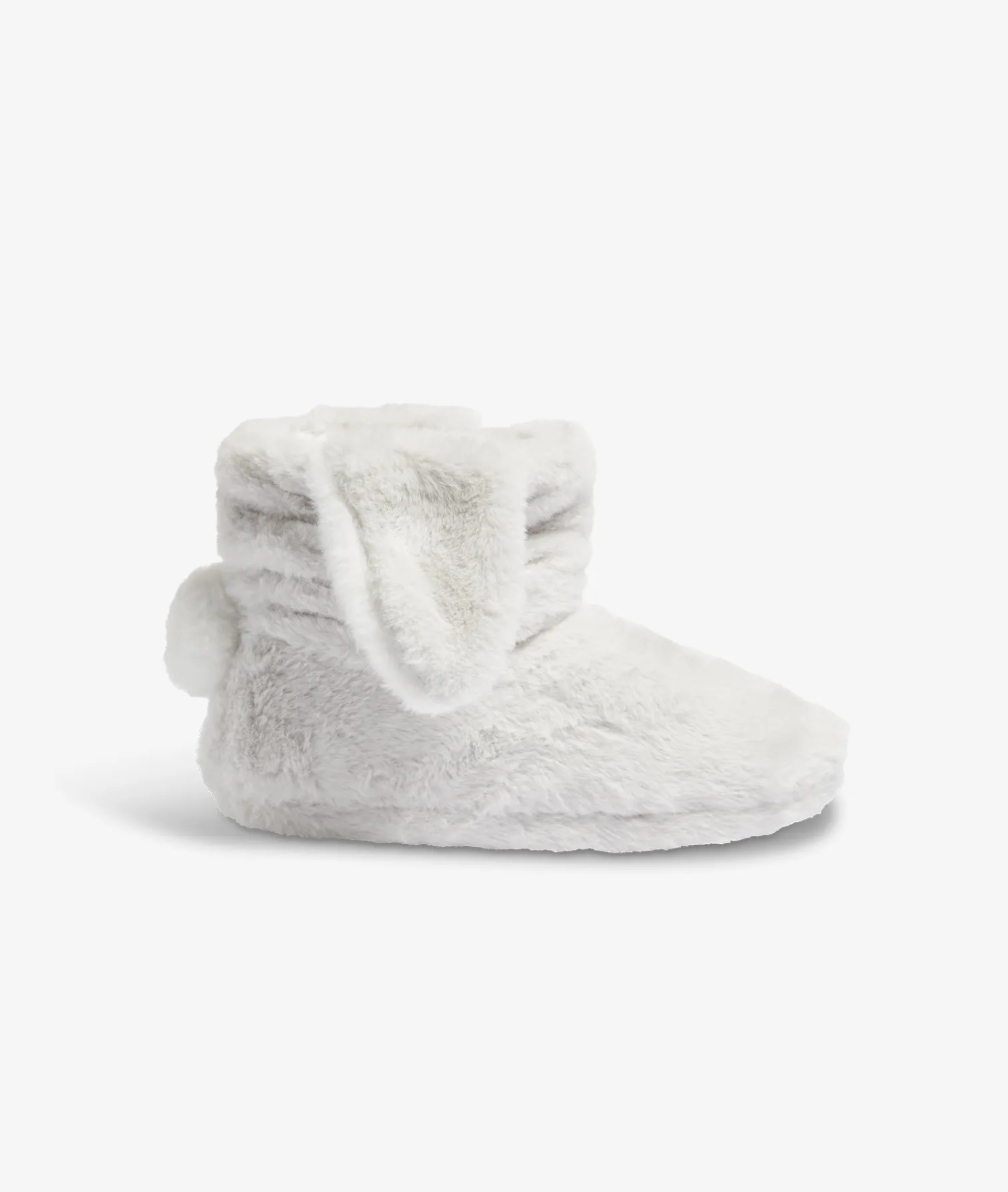 Etam Rabbit Fur Ankle Boot Slippers LIGHTGREY Cheap