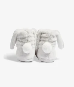Etam Rabbit Fur Ankle Boot Slippers LIGHTGREY Cheap