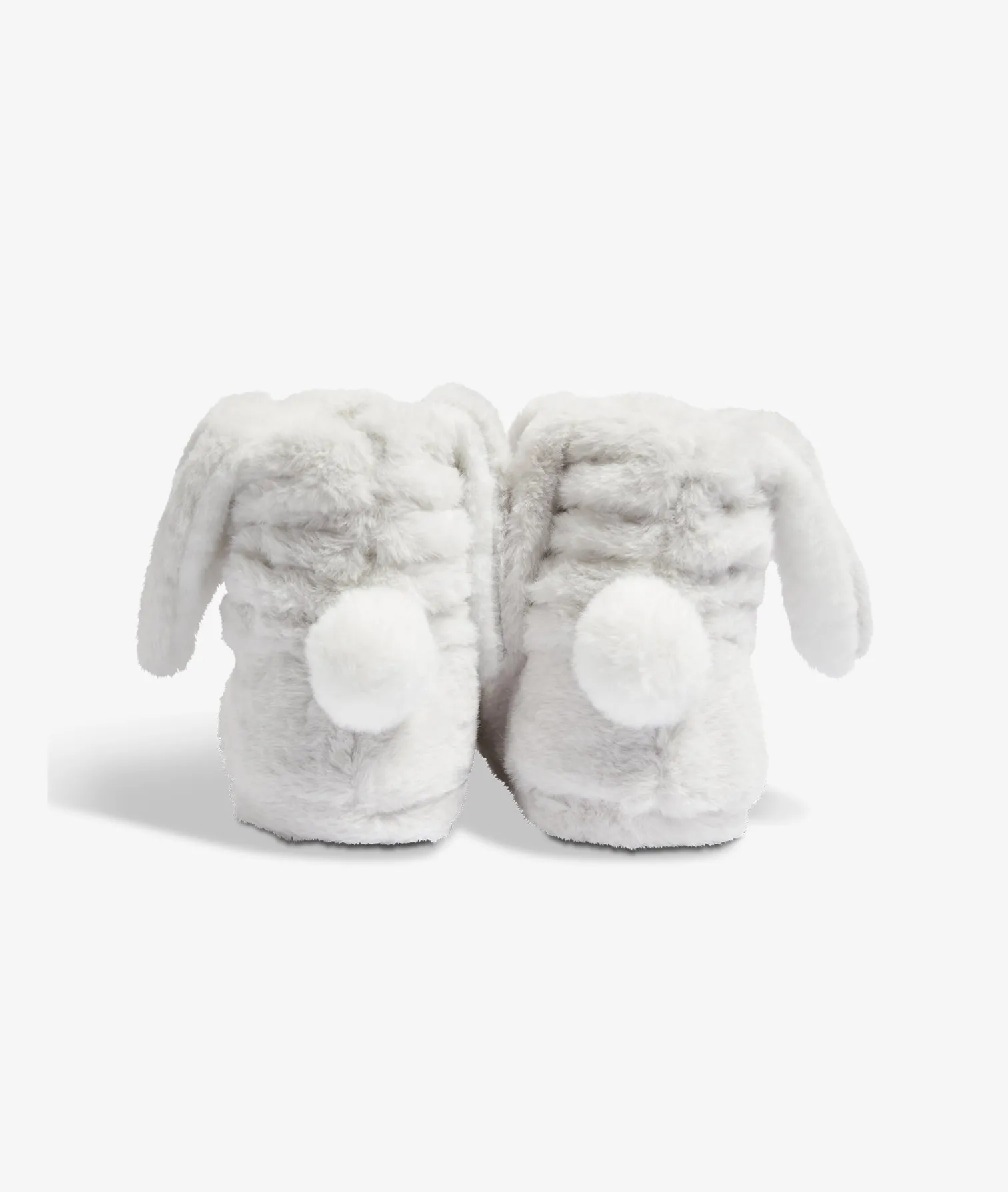 Etam Rabbit Fur Ankle Boot Slippers LIGHTGREY Cheap