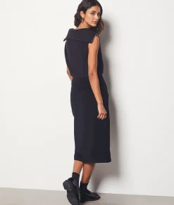 Etam Ribbed midi skirt. BLACK Store