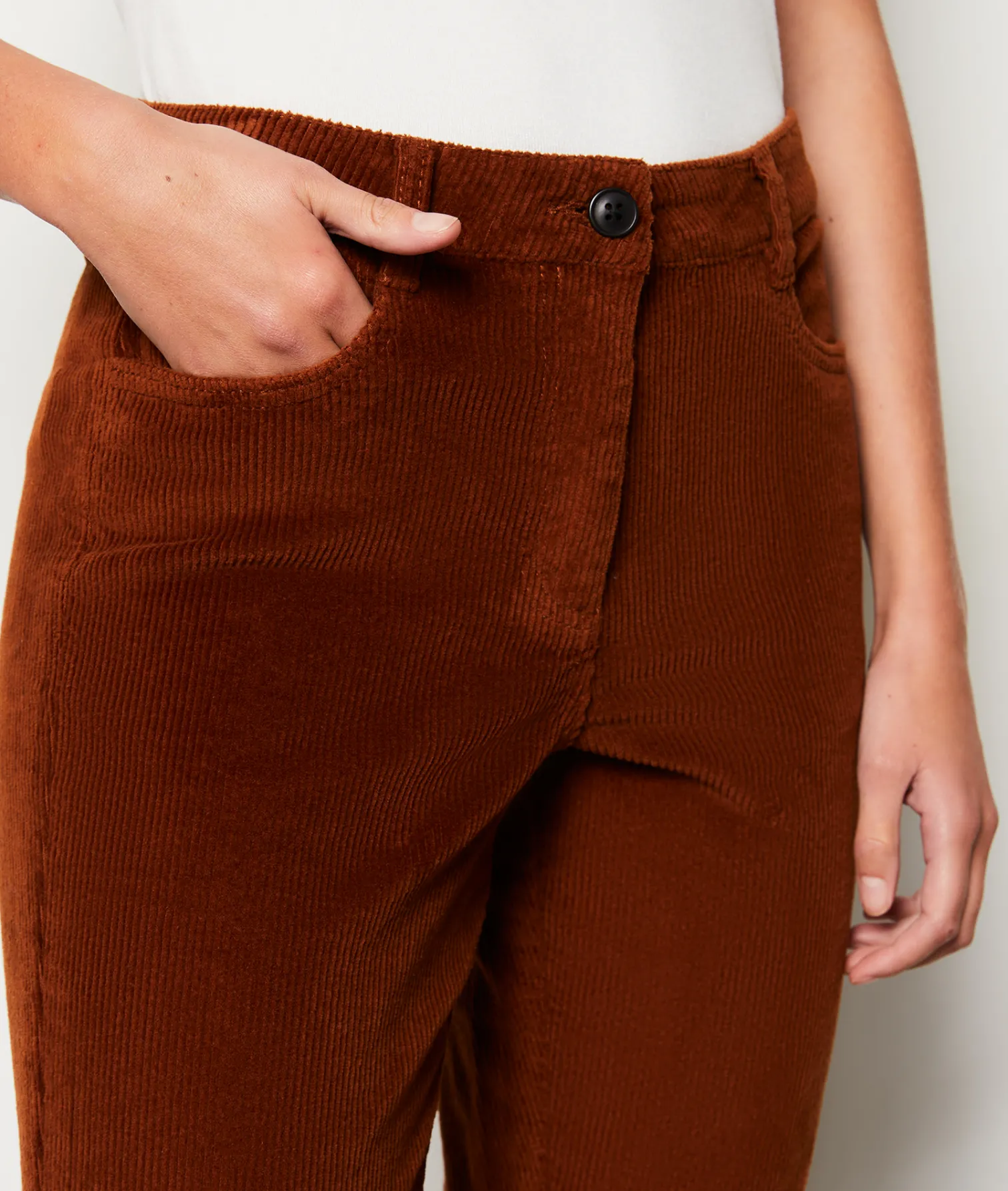 Etam Ribbed Trousers BRONZE New