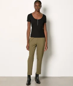 Etam Ribbed T-shirt BLACK Flash Sale