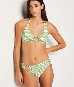Etam Ring Detail Triangle Bikini Top IMPFONDVERT Clearance