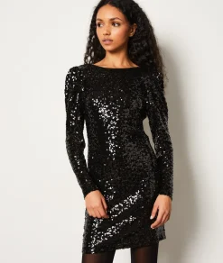 Etam Robe à sequins dos nu NOIR Shop