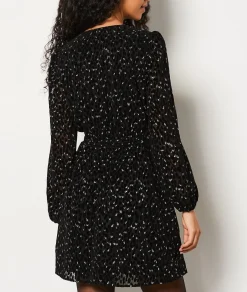 Etam Robe courte à motifs pailletés NOIR New