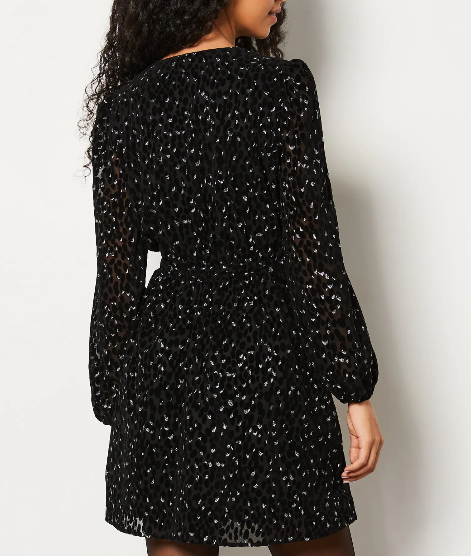 Etam Robe courte à motifs pailletés NOIR New