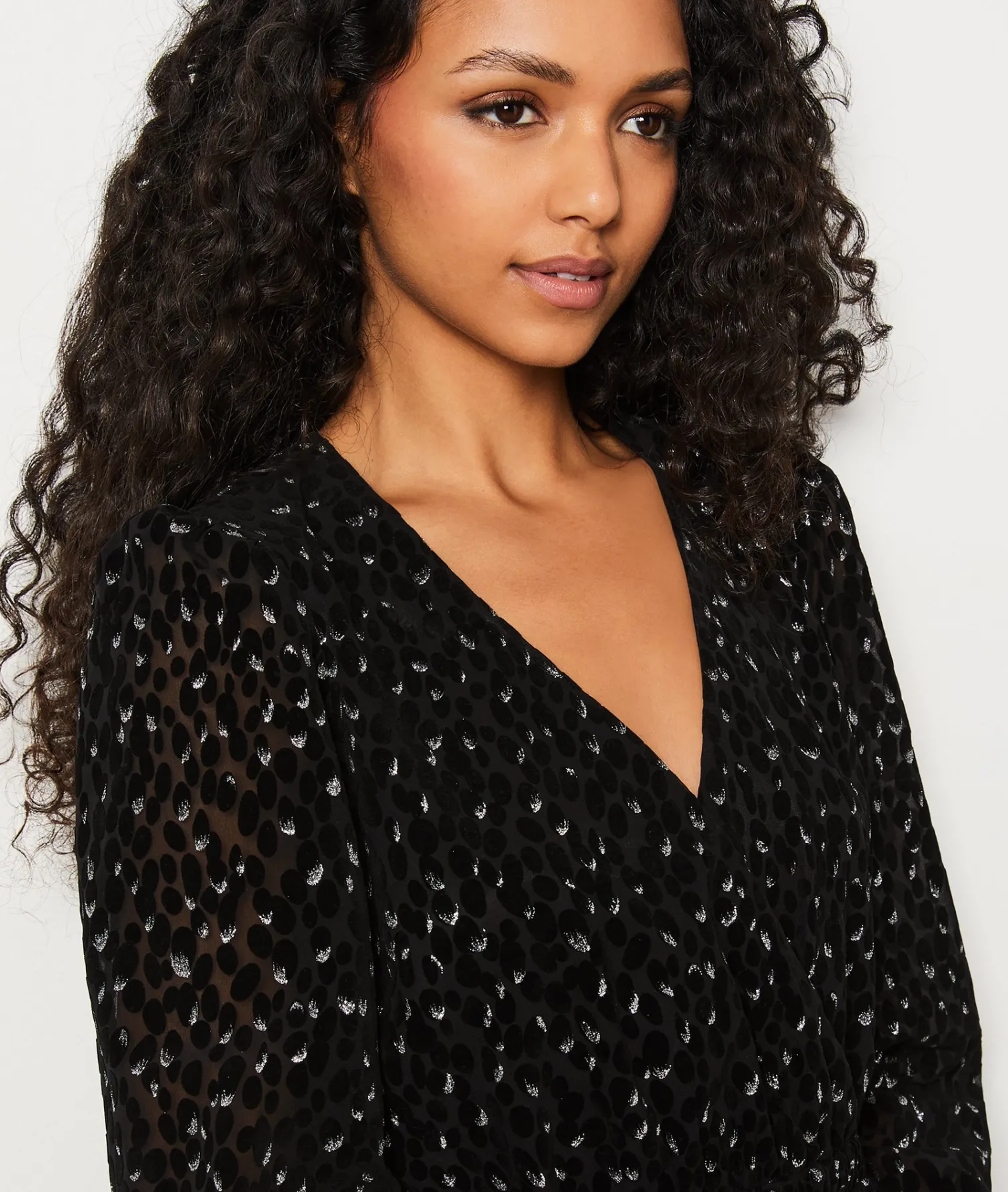 Etam Robe courte à motifs pailletés NOIR New