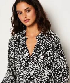 Etam Robe courte fluide à motifs IMPFDBLANC Hot