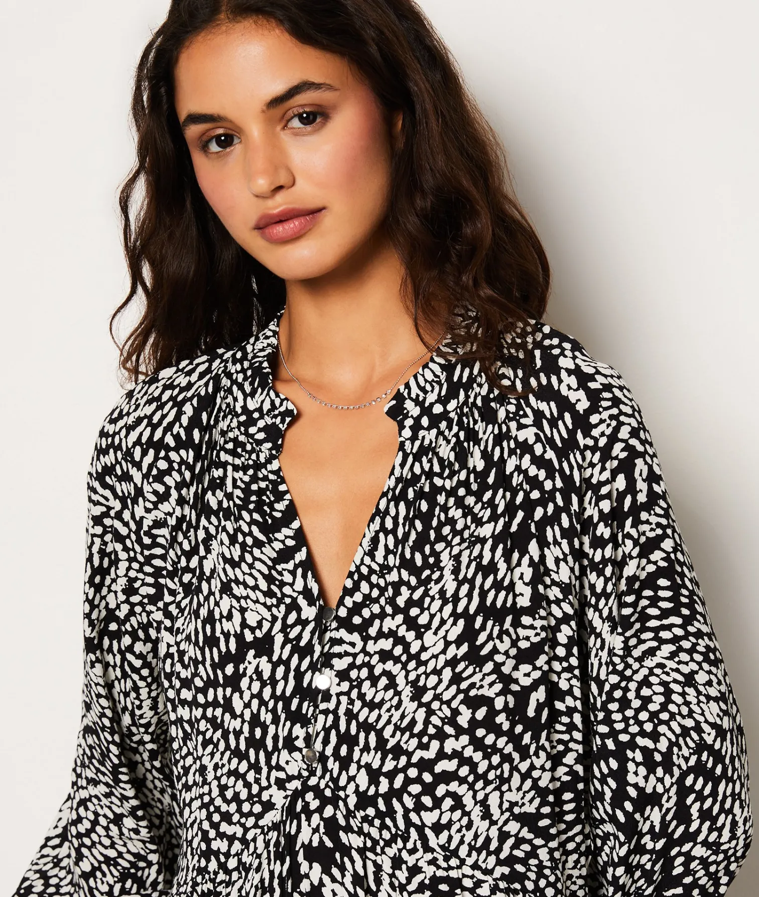 Etam Robe courte fluide à motifs IMPFDBLANC Hot