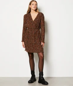 Etam Robe courte imprimée léopard IMPFDTAUPE Best Sale