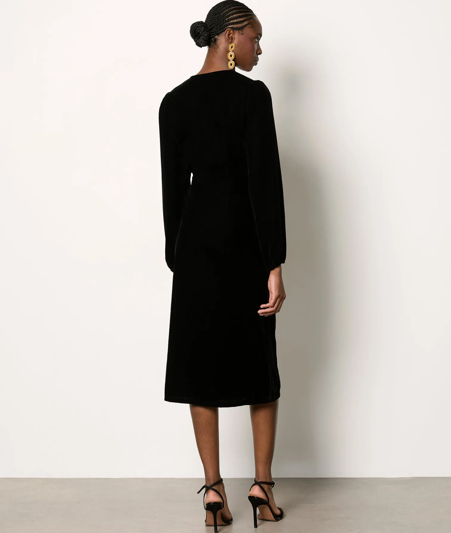 Etam Robe longue en velours NOIR Best