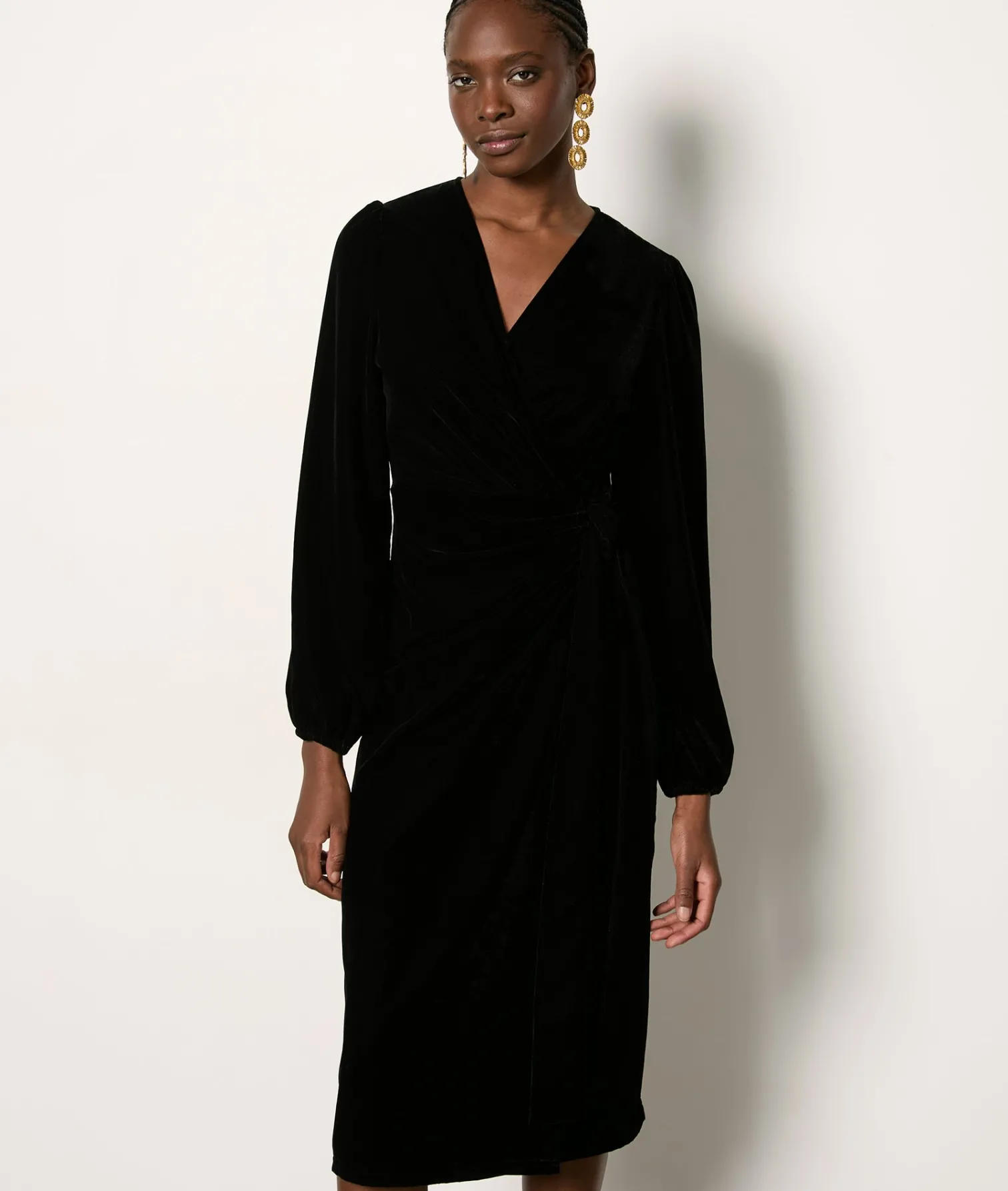 Etam Robe longue en velours NOIR Best