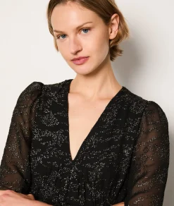 Etam Robe longue irisée décolleté au dos NOIR Cheap