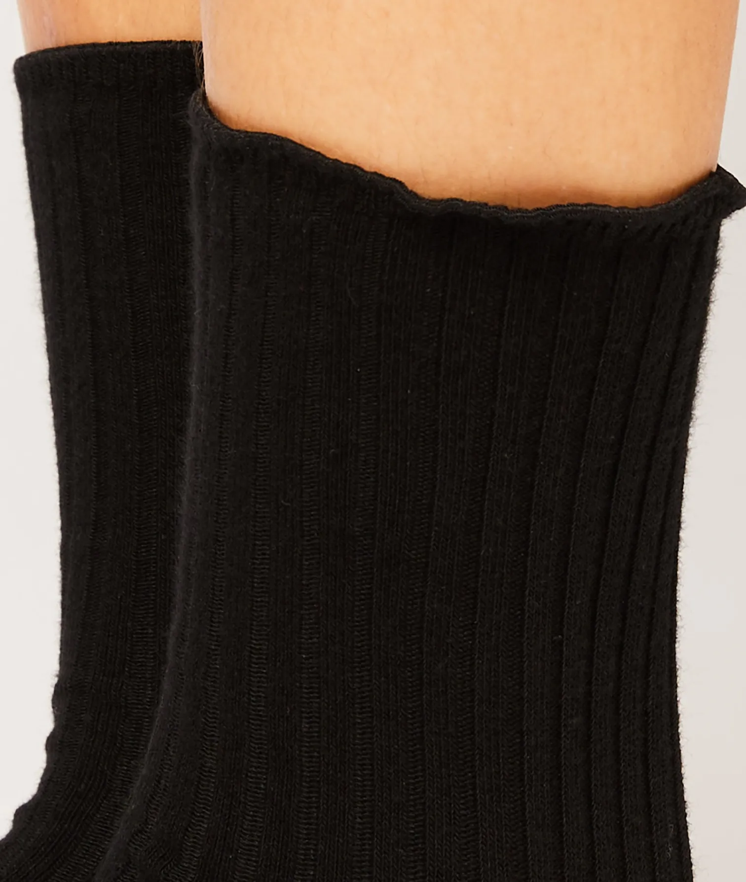 Etam Ruffled Socks BLACK Clearance
