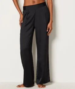 Etam Satin Pyjama Bottoms BLACK Discount