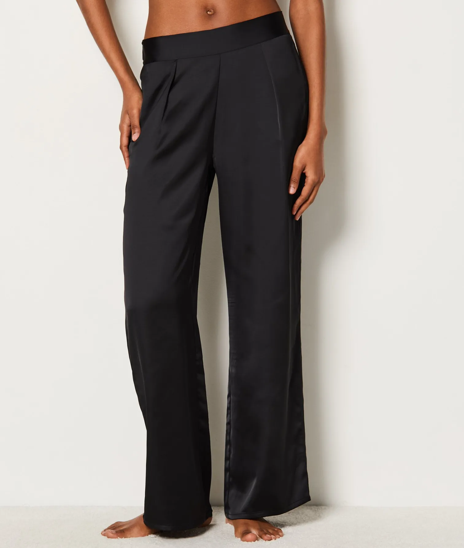 Etam Satin Pyjama Bottoms BLACK Discount